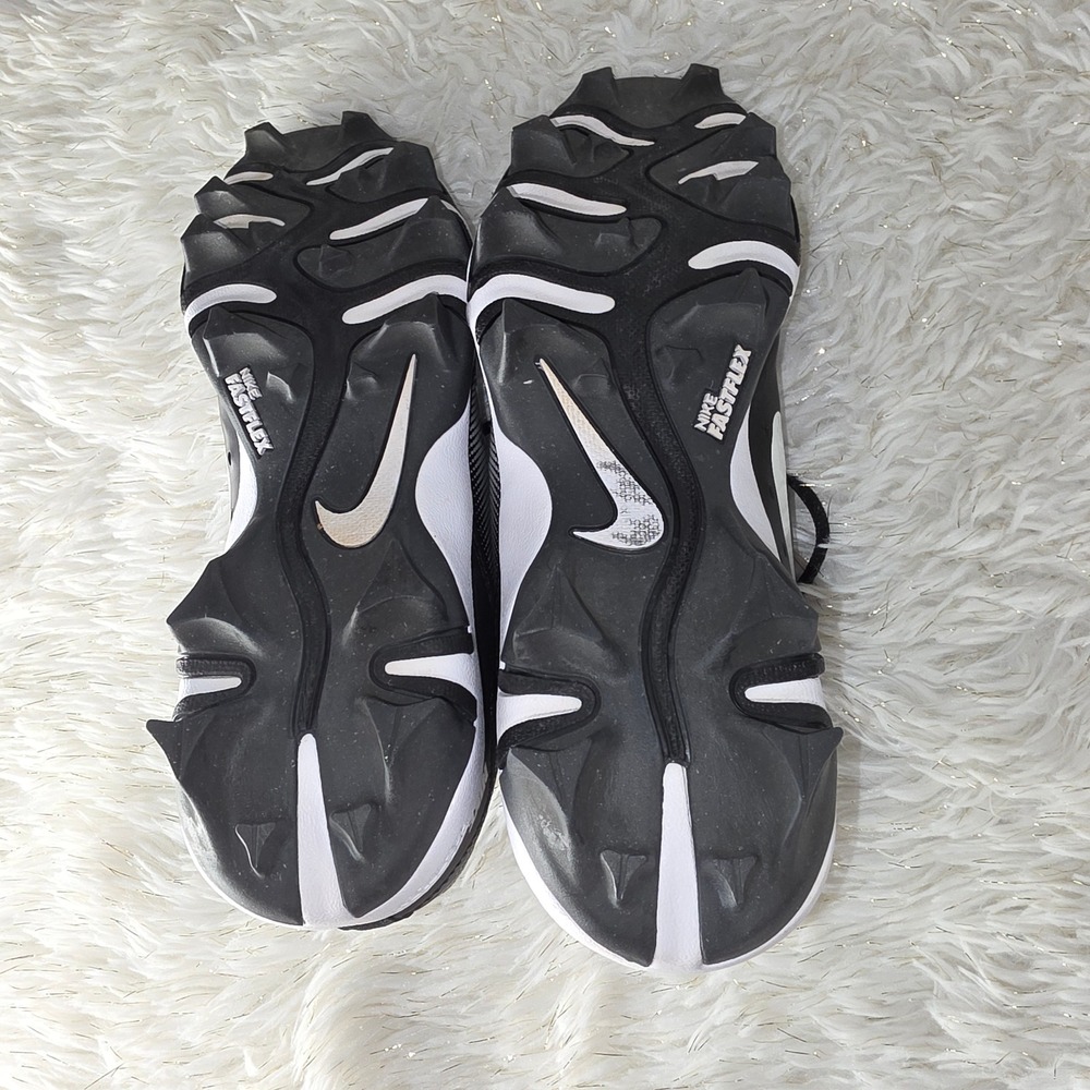 Nike Diamond Alpha Huarache NXT Baseball Cleats Black White‎ Youth 5.5Y - Picture 7 of 8